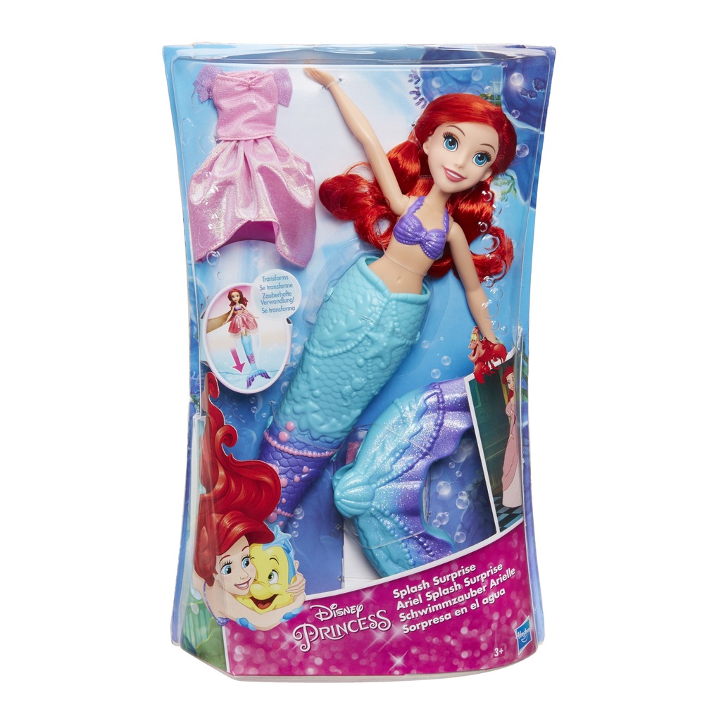 lalka ARIELKA SYRENKA B9145 disney princess zmiana