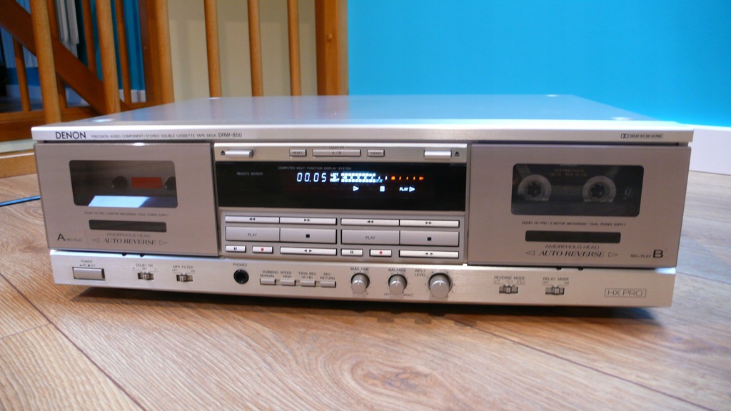 DECK DENON DRW-850 SREBRNY + PILOT