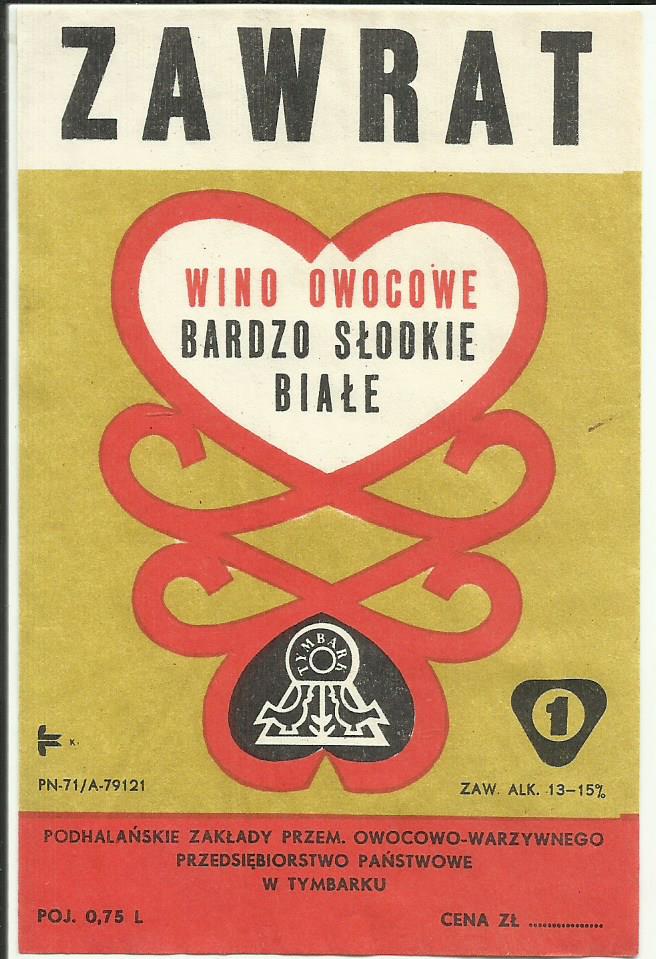 STARA ETYKIETA JABOL - WINO OWOCOWE 19
