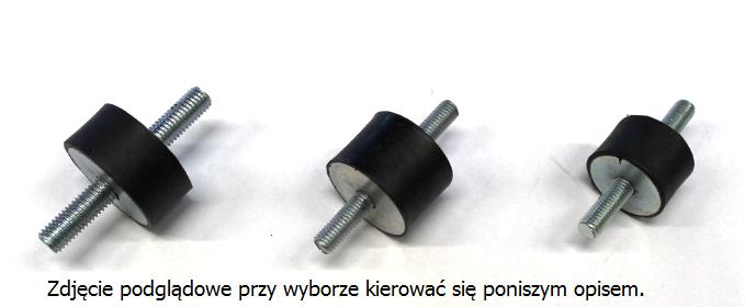 Wieszak Gumowy Metalowy 50x50 2 śruby M10