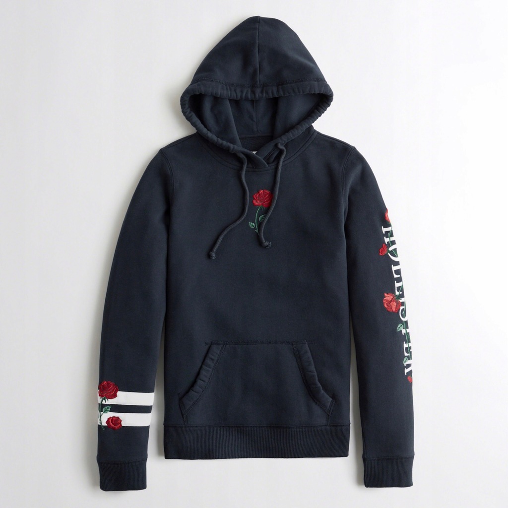 hollister rose embroidered hoodie