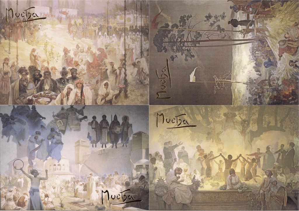EPOPEJA SŁOWACKA Alfons Mucha CZECHY 4 szt