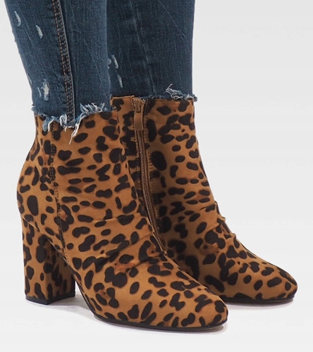 Leopard botki słupek panterka buty OM803 38