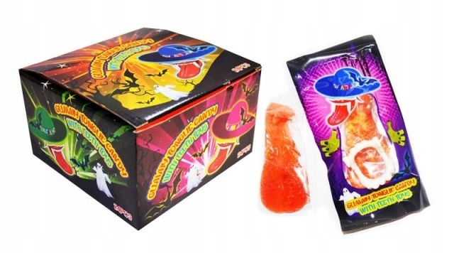 HALLOWEEN JĘZYK ŻELKI +ZĘBY WAMPIRA 18g x 24szt