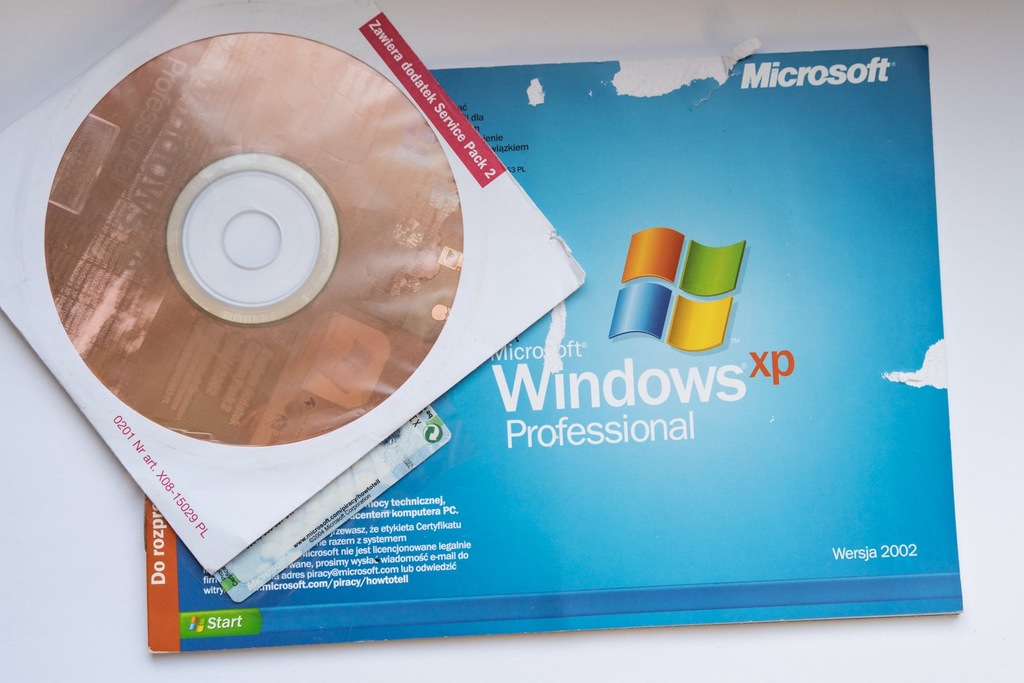 Płyta Windows XP Professional hologram OEM PL