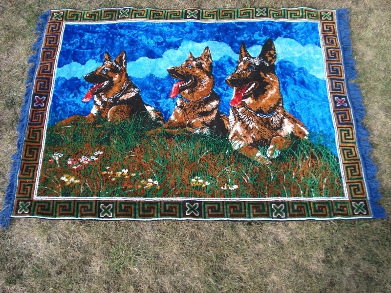 Duży 165x116cm DYWAN pies owczarek niemiecki
