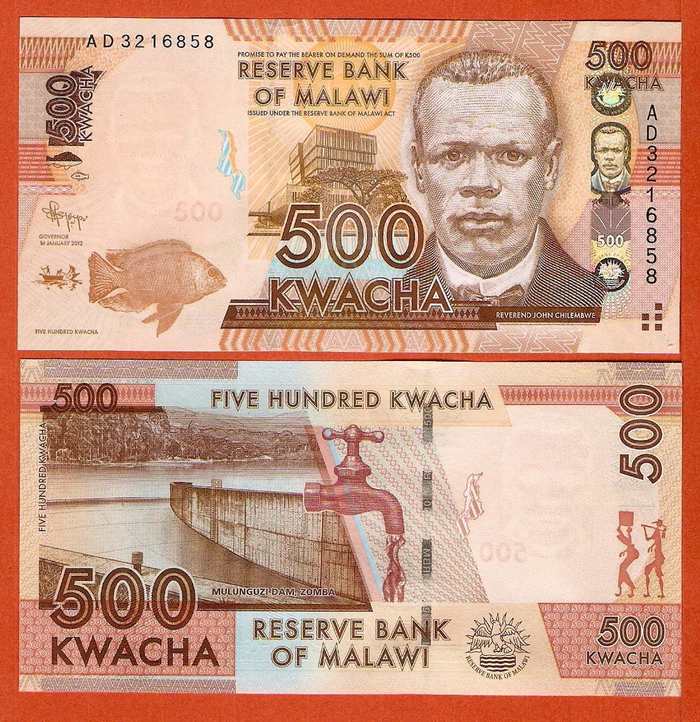 Malawi 500 KWACHA P-66 2012 UNC