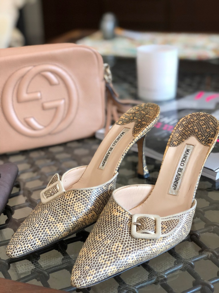 Buty Szpilki MANOLO BLAHNIK 38,38.5 ORYGINALNE - 7588301949