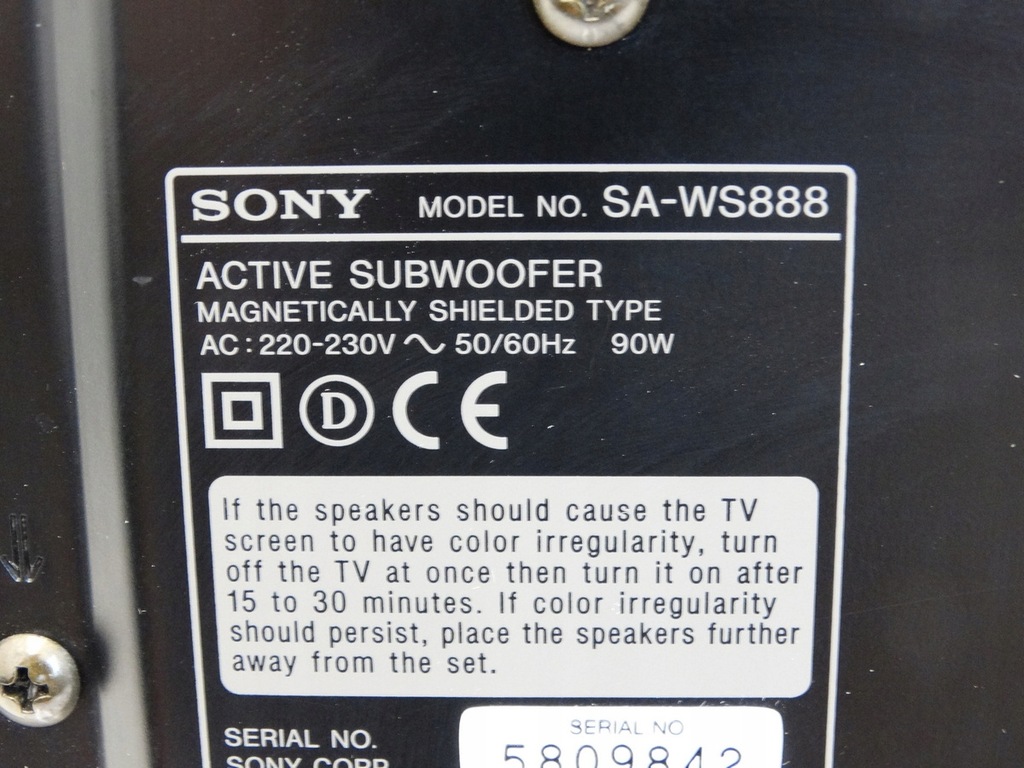 sony sa ws888 active subwoofer