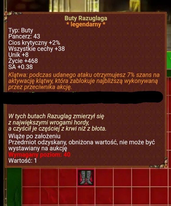 Margonem Katahha Buty Razuglaga