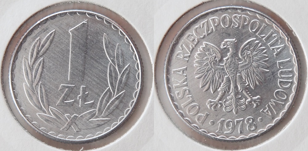 1 złoty 1978 BEZ ZNAKU MENNICY