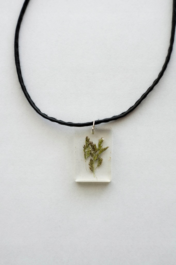 Biżuteria z żywicy, hand made, natura