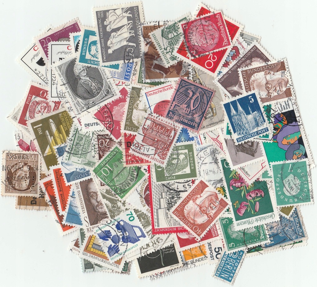 Niemcy - zestaw znaczków 100 szt