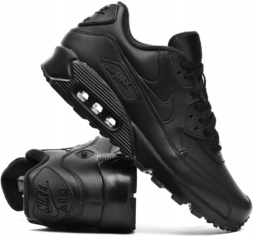 NIKE MAX 90 - CZARNE / SKÓRA - rozmiar 45 - 7676418001 - oficjalne archiwum Allegro