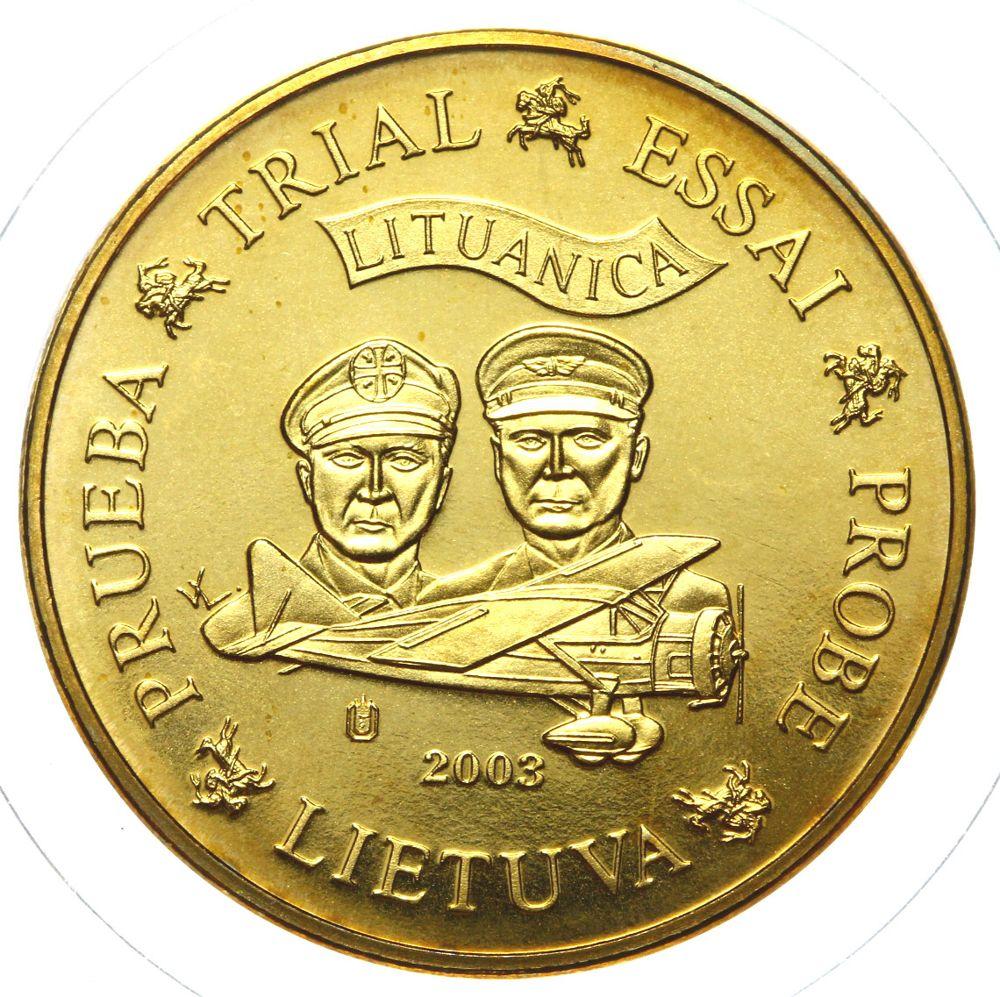 PRÓBA EURO - Litwa - 50 Centów 2003 - W KAPSLU