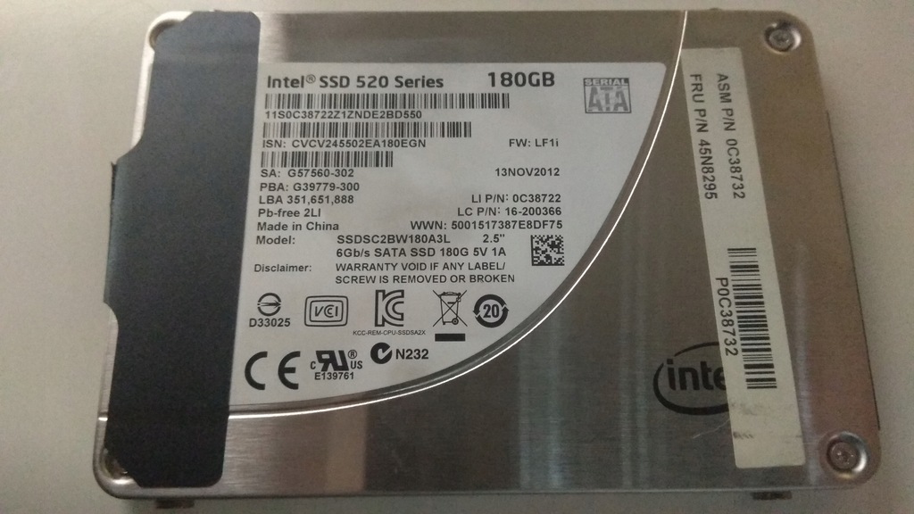 Intel ssdsc2bw180a3l sales