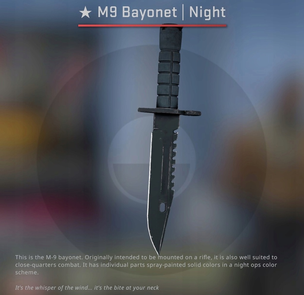 SKIN nóż CS GO M9 Bayonet Night MW okazja
