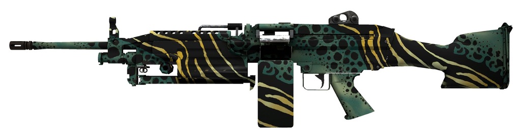 SKINY CS:GO ST M249 Emerald Poison Dart 5/5 FN