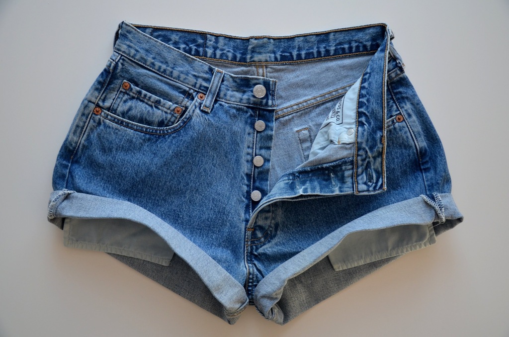 LEVI'S szorty  jeansowe  DIY wysoki stan  LEVIS
