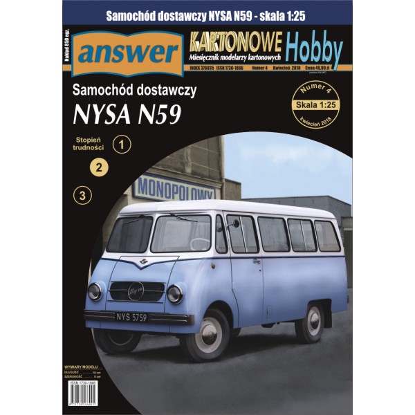 1:25 Samochód Nysa N59 Answer 4/2018