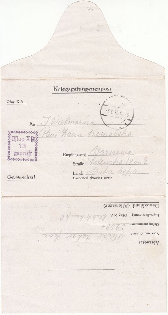 Oflag XA Itzehoe listownik 1940 (10)