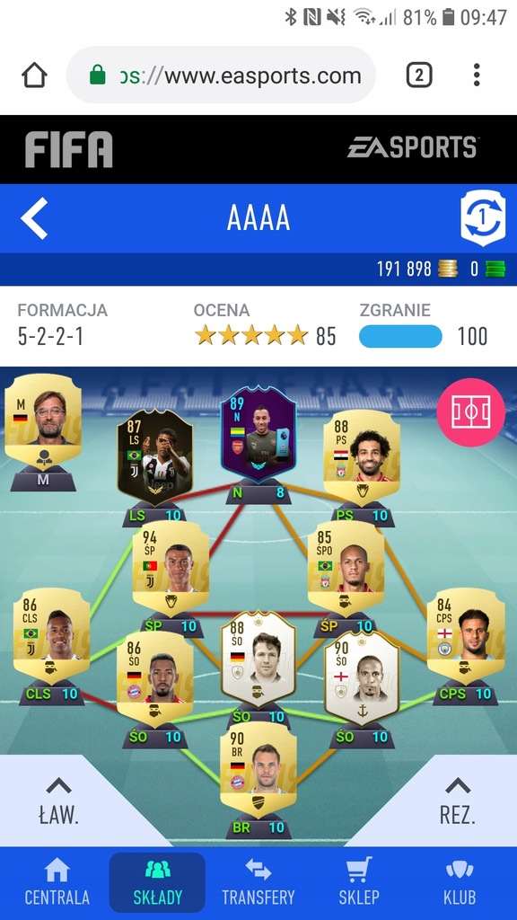 TANIO!!! Konto FUT FIFA 19 PS4 9,5 mln COINSÓW !!!