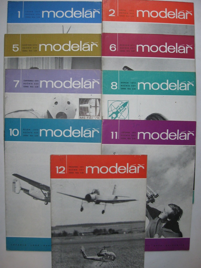 Modelarz MODELAR czeski 10 numerów 1974