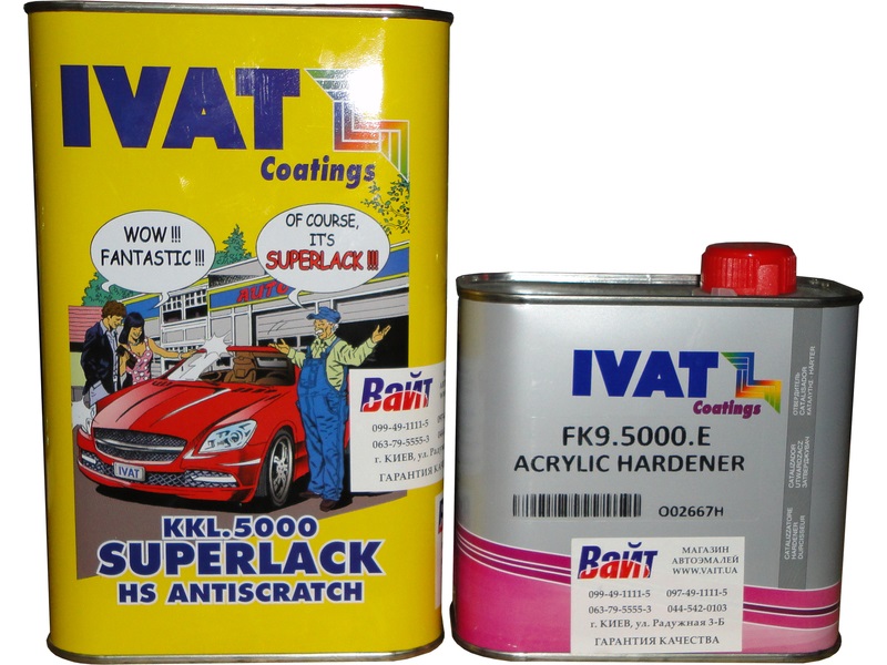 LAKIER bezbarwny IVAT HS 5000 2:1 ZESTAW 7,5 L