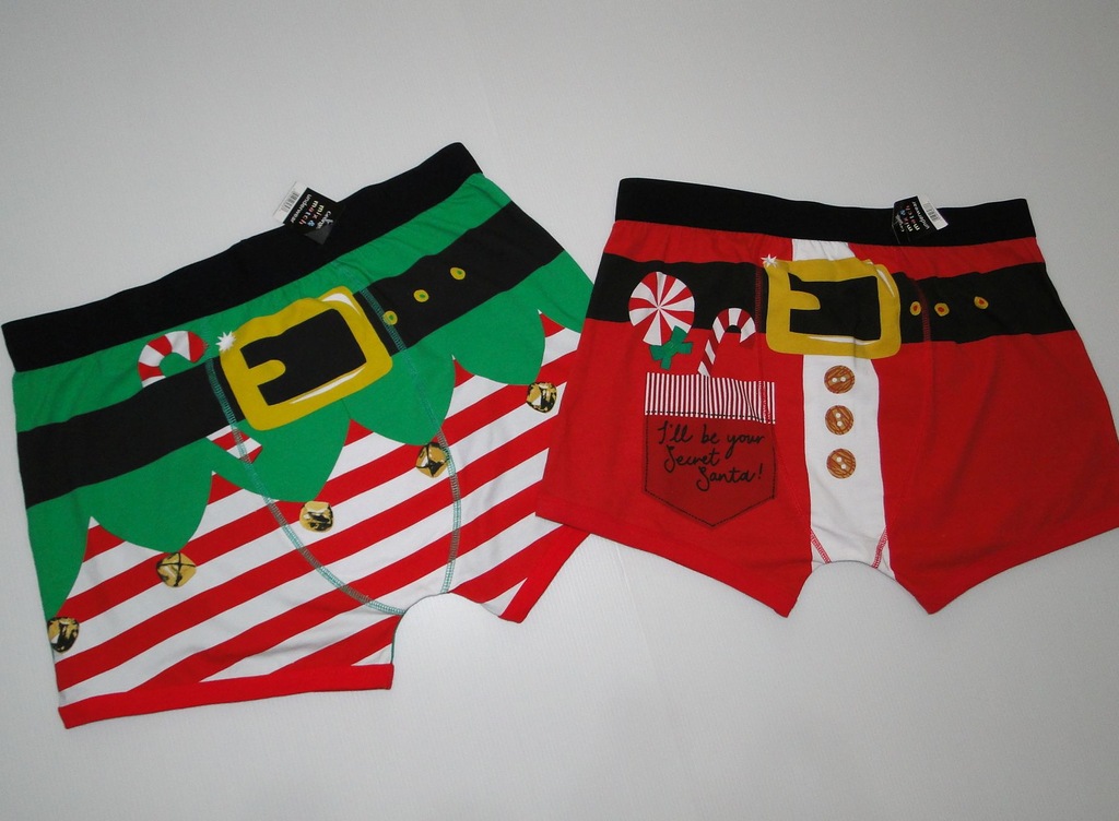 2 x Bokserki Chistmas Santa Claus Elf George / XXL