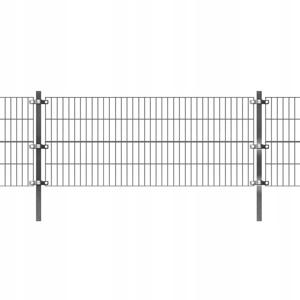 Panel ogrodzeniowy ze słupkami, 6 x 0,8 m Antracyt
