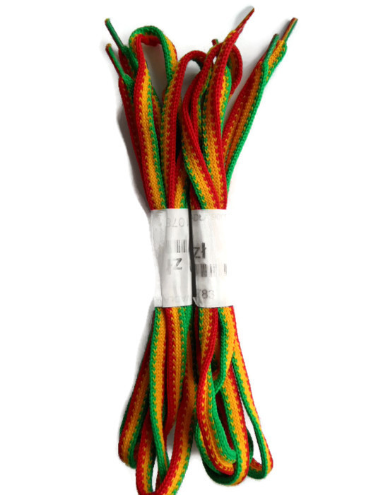 SZNUROWADŁA SZNURÓWKI PŁASKIE 90 cm. RASTA REGGAE