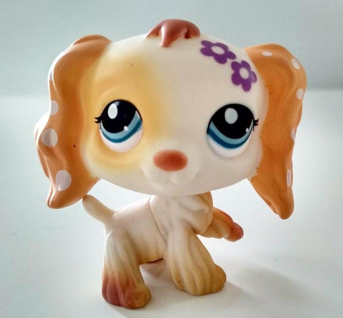 Littlest Pet Shop Cocker Spaniel kwiatek #1618 LPS
