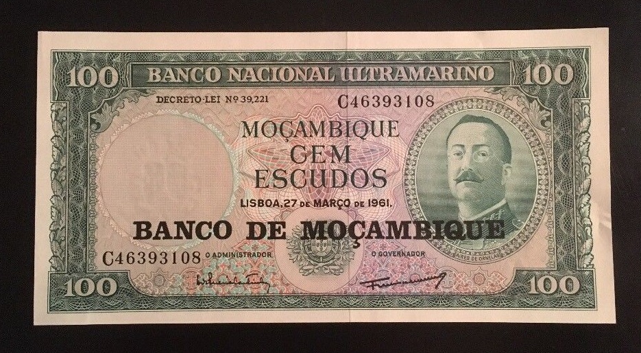 Mozambik 100 Escudos 1961 UNC 1 banknot P-117a