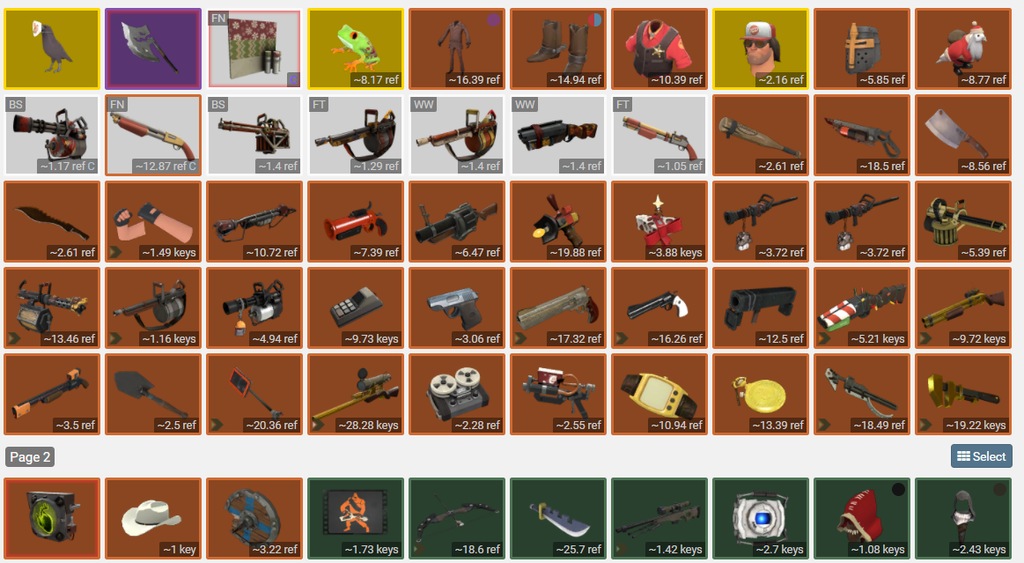 Ekwipunek TF2 (3X Australium, przedmioty kurio)