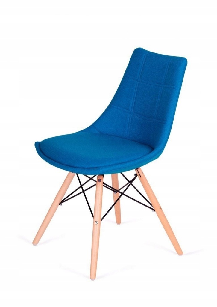 Krzesło FABRIC niebieskie - wełna