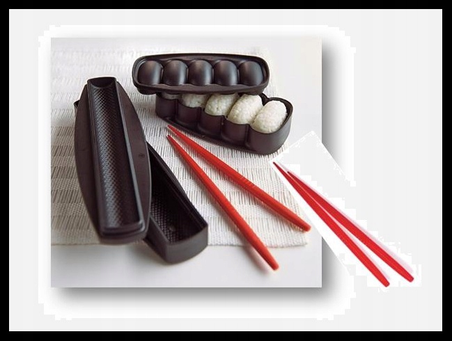 Tupperware Foremki do SUSHI Maki Nigri + Pałeczki
