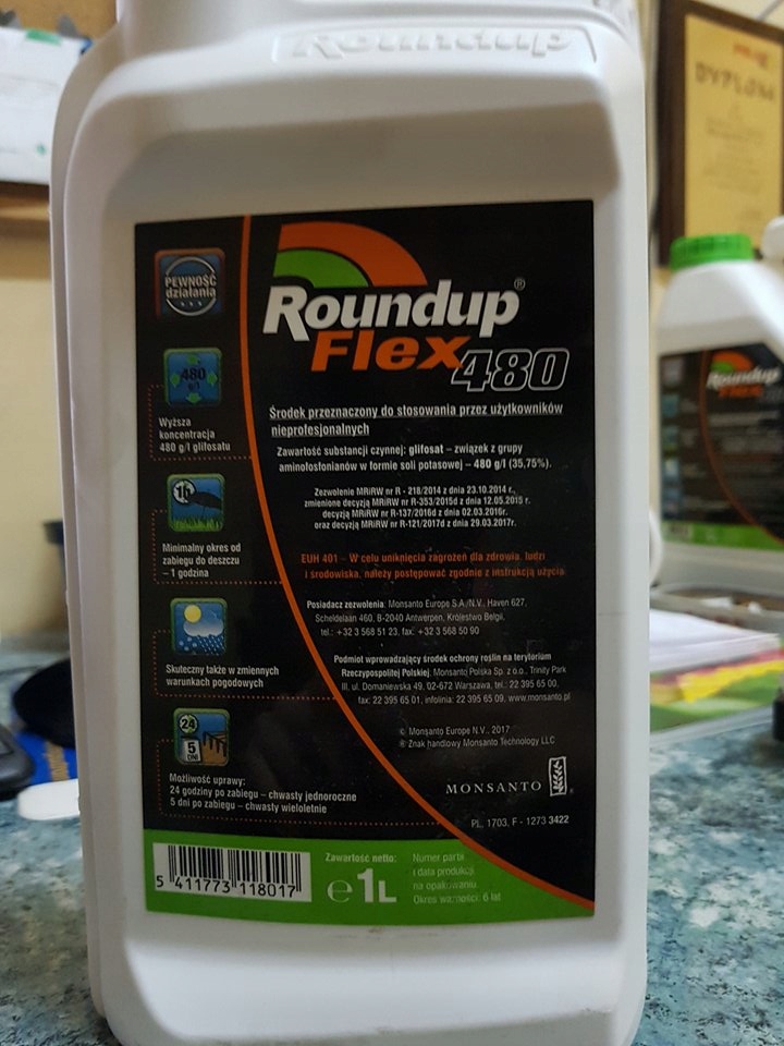 Roundup Flex 480 1L chwasty trawa MOCNY SZYBKI