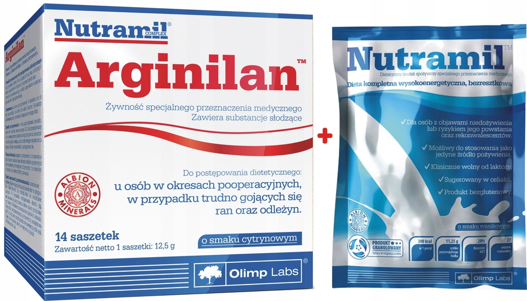 OLIMP ARGINILAN ODLEŻYNY L-ARGININA 4500 +NUTRAMIL