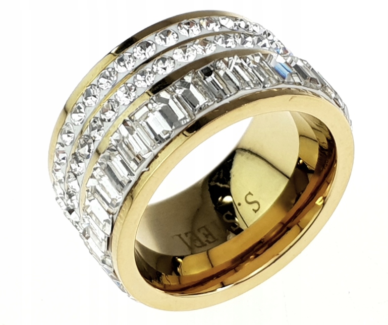 530c PIERŚCIONEK 18,00mm ZŁOTY STAL CHIRURGICZNA