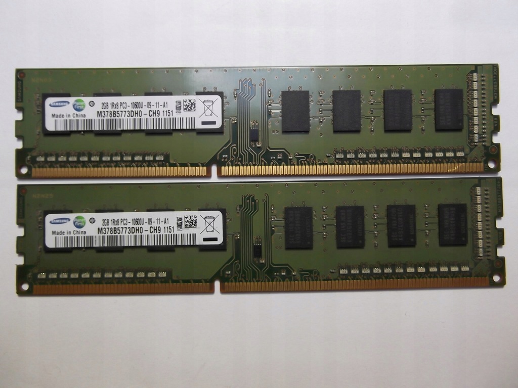 SAMSUNG 4GB (2x2GB) DDR3 PC3-10600 1333MHz CL9