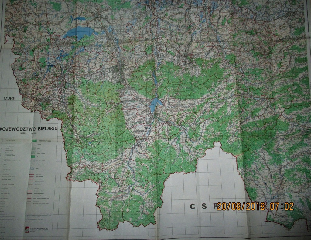 Mapa województwo bielskie