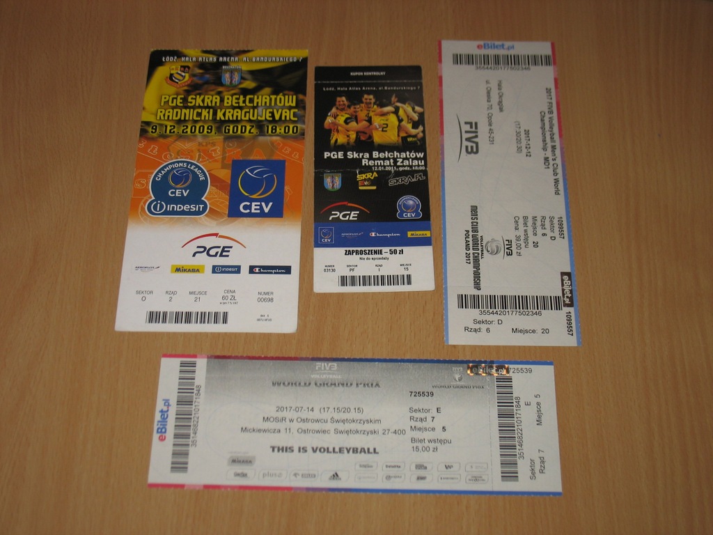 Siatkówka - Skra Bełchatów , ZAKSA , 4 bilety