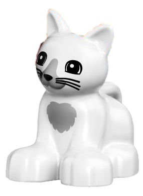 LS NOWE LEGO DUPLO animal KOT kotek biały KICIA