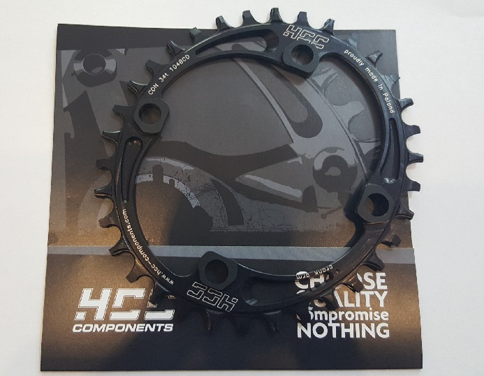 ZĘBATKA HCC COMPONENTS 34T OVAL 104BCD CZARNA