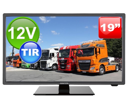 TELEWIZOR MANTA 19 SAMOCHODOWY TIR 230V/12V+UCHWYT
