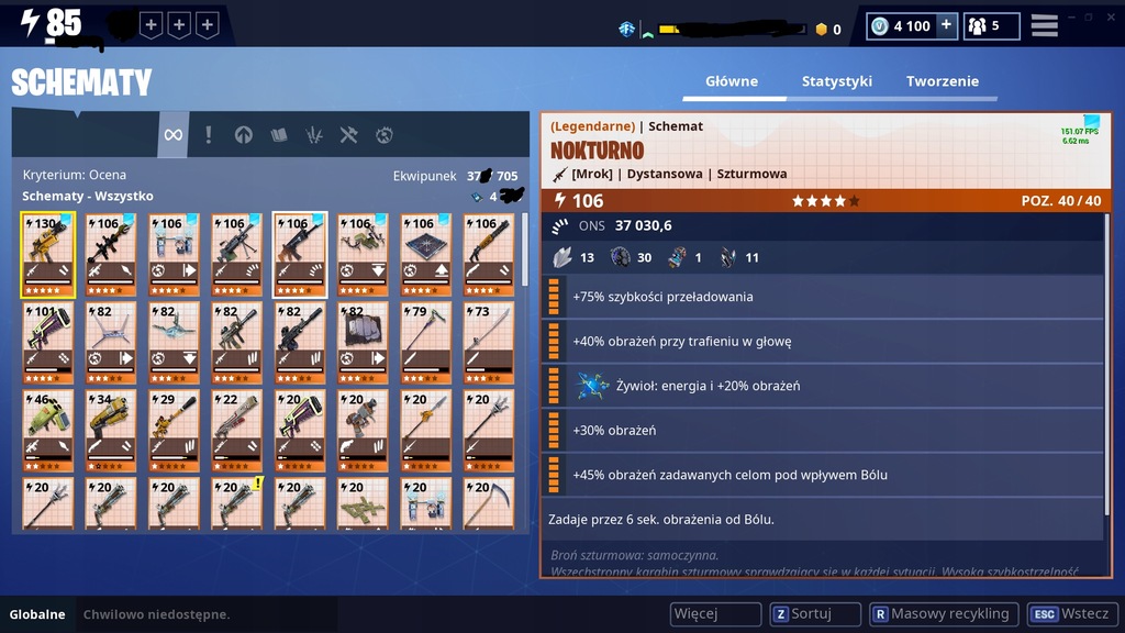 Fortnite Ratowanie Świata, Nocturno, od 1 sezonu.