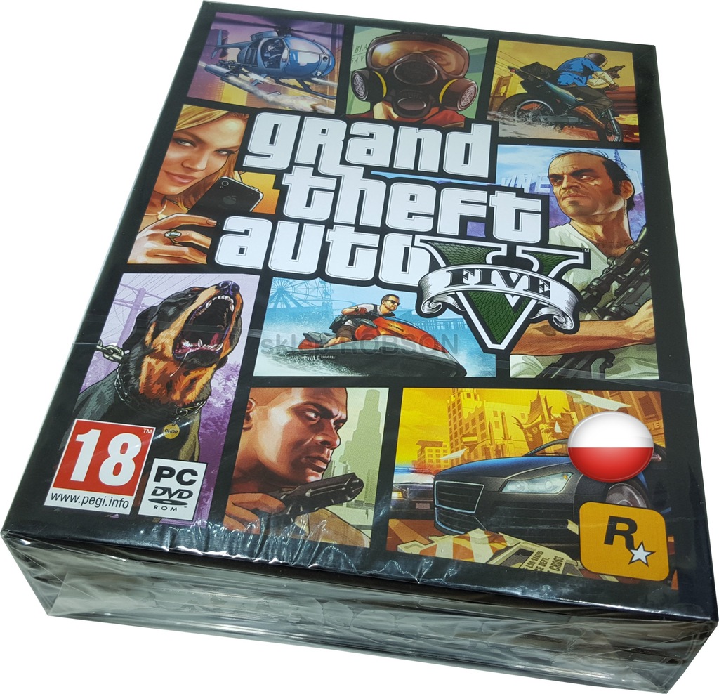 GRAND THEFT AUTO 5 GTA V GTA5 PC BOX PO POLSKU 7450066121 oficjalne archiwum Allegro