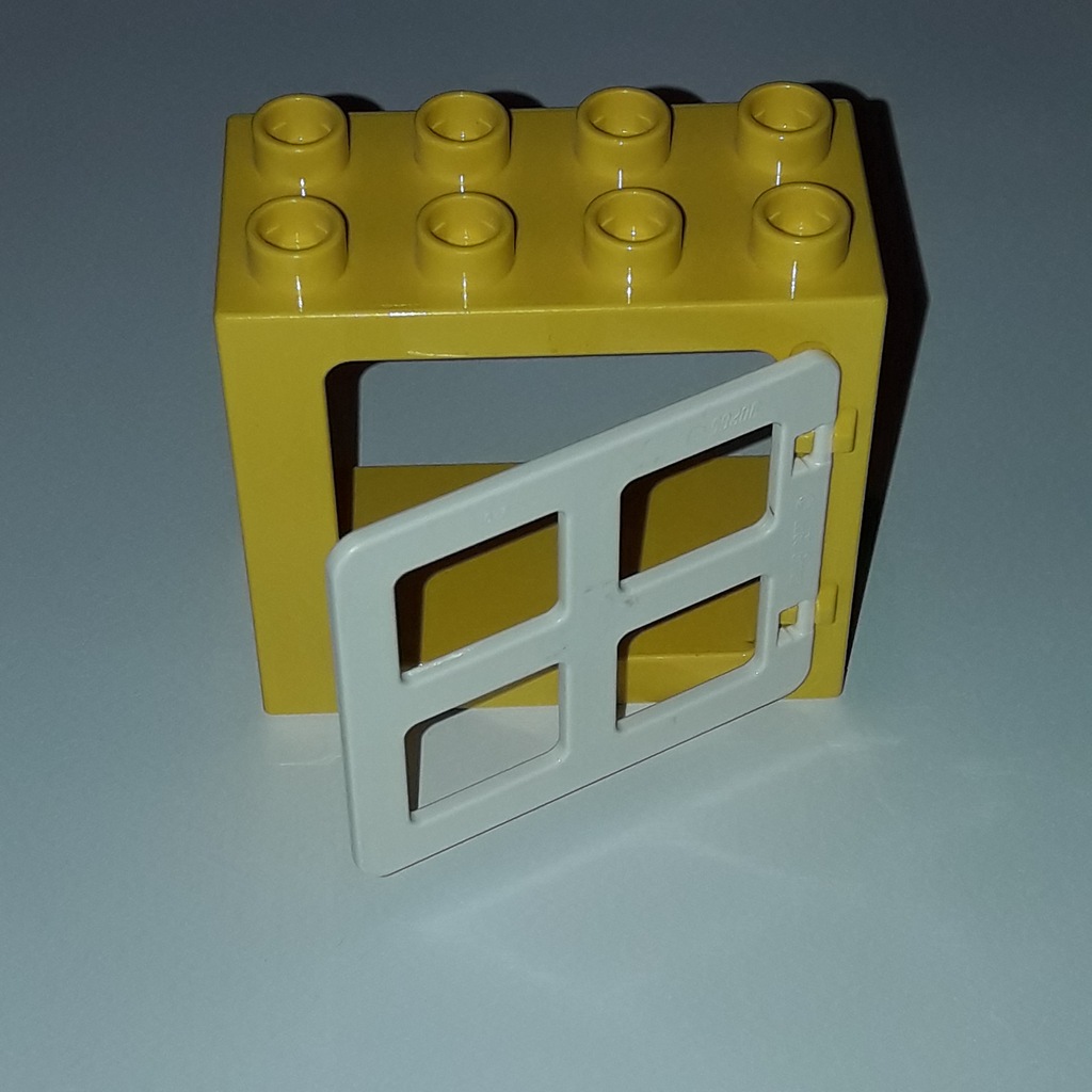 Klocki LEGO Duplo...UŻYWANE...żółto-białe okno