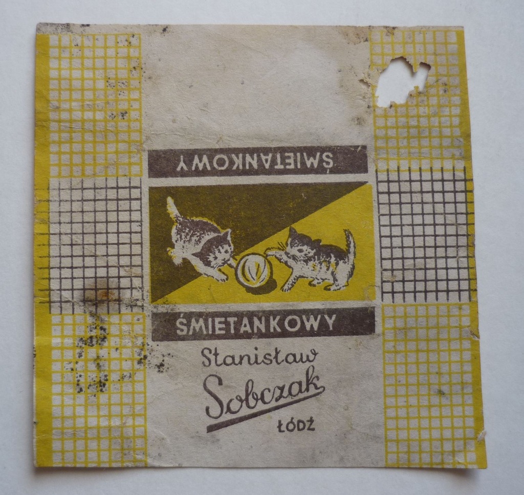 etykieta  CUKIEREK Fabryka STANISŁAW SOBCZAK ŁÓDŹ