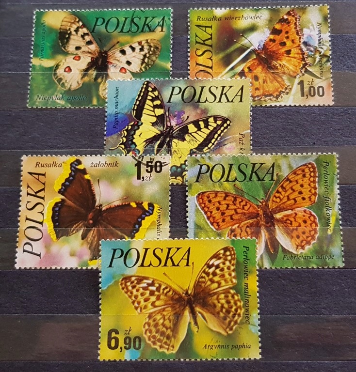 Znaczki pocztowe - motyle - Polska.